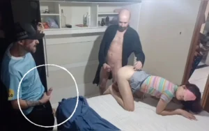 “prank with Wife” Wife Blindfolded and Horny Friend Hides Inside the Wardrobe!