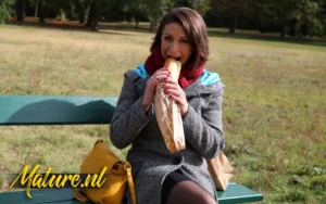 Classy French MILF Anya Gets Both Her Holes Drilled By a Stranger She Met In The Park