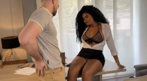 Horny Busty Secretary Squirts Uncontrollably on Boss’s Big Cock