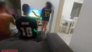 I had to have sex with my husband’s friend because of a bet, but I got horny and ended up doing DP with both of them