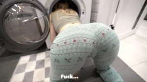 steo bro fucked step sister while she is inside of washing machine – creampie