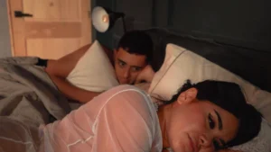 Step-siblings share a bed after a hotel mistake – What a big dick!
